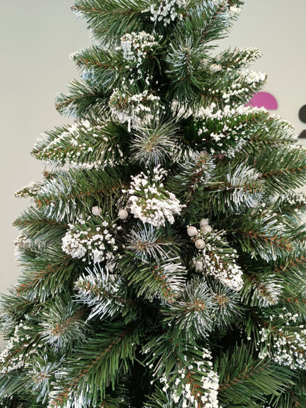 Brad artificial Christmas Deluxe by Sersimo, Crystal nins cu merisoare, 2D, 220cm - imagine 3