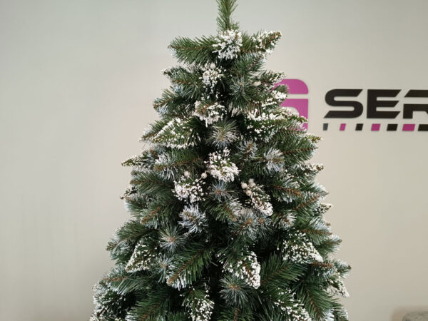 Brad artificial Christmas Deluxe by Sersimo, Crystal nins cu merisoare, 2D, 220cm - imagine 14