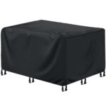 Husa mobilier gradina, impermeabila, cu protectie UV, 242x162x100cm, negru