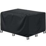 Husa mobilier gradina, impermeabila, cu protectie UV, 152x104x71cm, negru