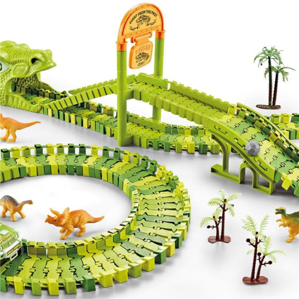 Circuit masinute Dinosaur Park, cu 168 de piese, pista configurabila - imagine 9