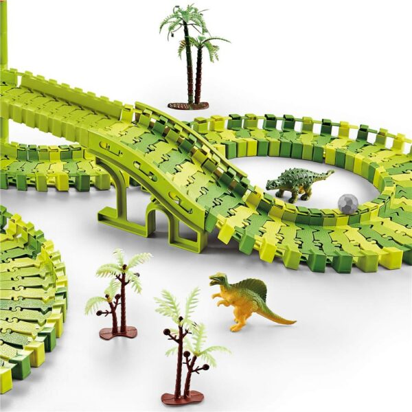 Circuit masinute Dinosaur Park, cu 168 de piese, pista configurabila - imagine 10