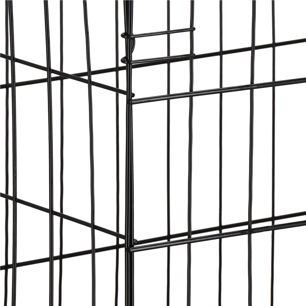 Cusca pentru animale, 2 usi, pliabila din metal, XL, Negru, 100x70x60 cm - imagine 12