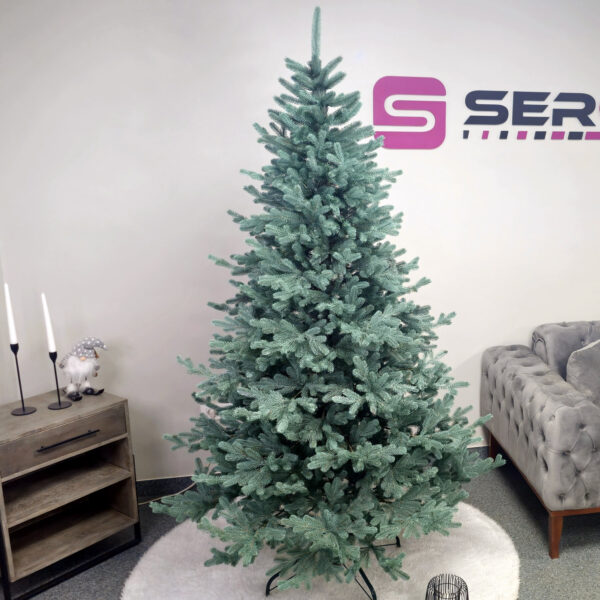Brad artificial Christmas Deluxe by Sersimo, Viena Select argintiu, integral 3D, 210cm