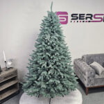 Brad artificial Christmas Deluxe by Sersimo, Laponia Select argintiu, integral 3D, 210cm