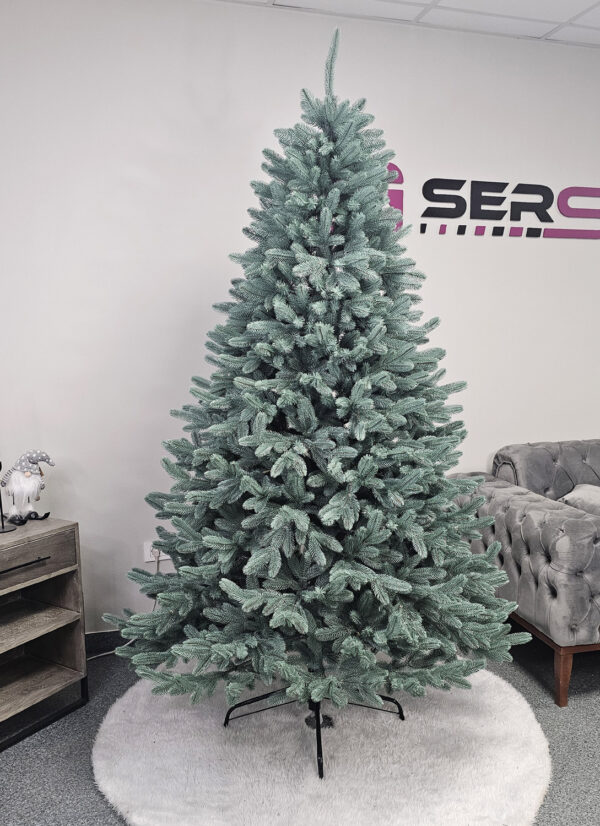 Brad artificial Christmas Deluxe by Sersimo, Laponia Select argintiu, integral 3D, 210cm - imagine 13