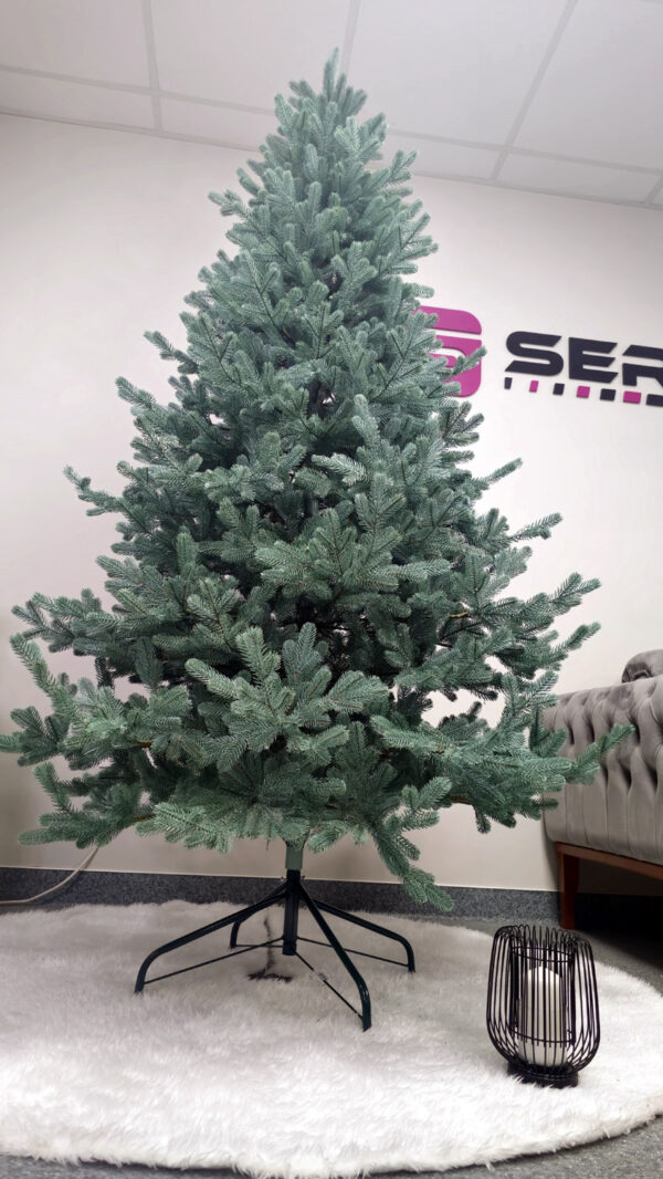 Brad artificial Christmas Deluxe by Sersimo, Viena Select argintiu, integral 3D, 210cm - imagine 25