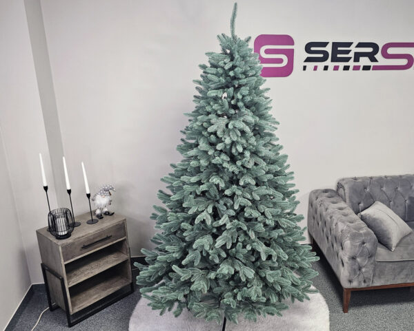 Brad artificial Christmas Deluxe by Sersimo, Laponia Select argintiu, integral 3D, 210cm - imagine 4