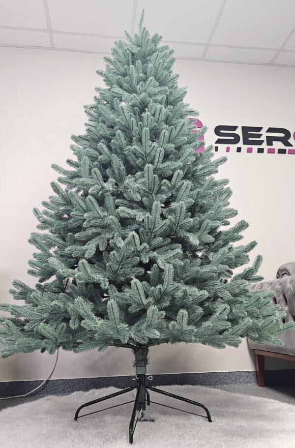 Brad artificial Christmas Deluxe by Sersimo, Laponia Select argintiu, integral 3D, 210cm - imagine 5