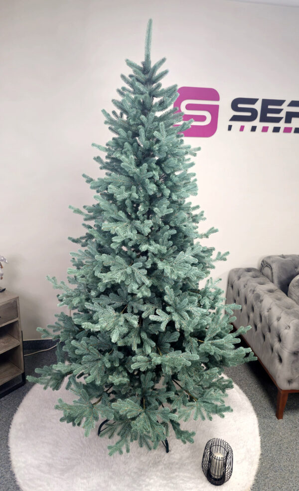 Brad artificial Christmas Deluxe by Sersimo, Viena Select argintiu, integral 3D, 210cm - imagine 4