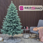 Brad artificial Christmas Deluxe by Sersimo, Kovalivka Select argintiu, integral 3D, 210 cm