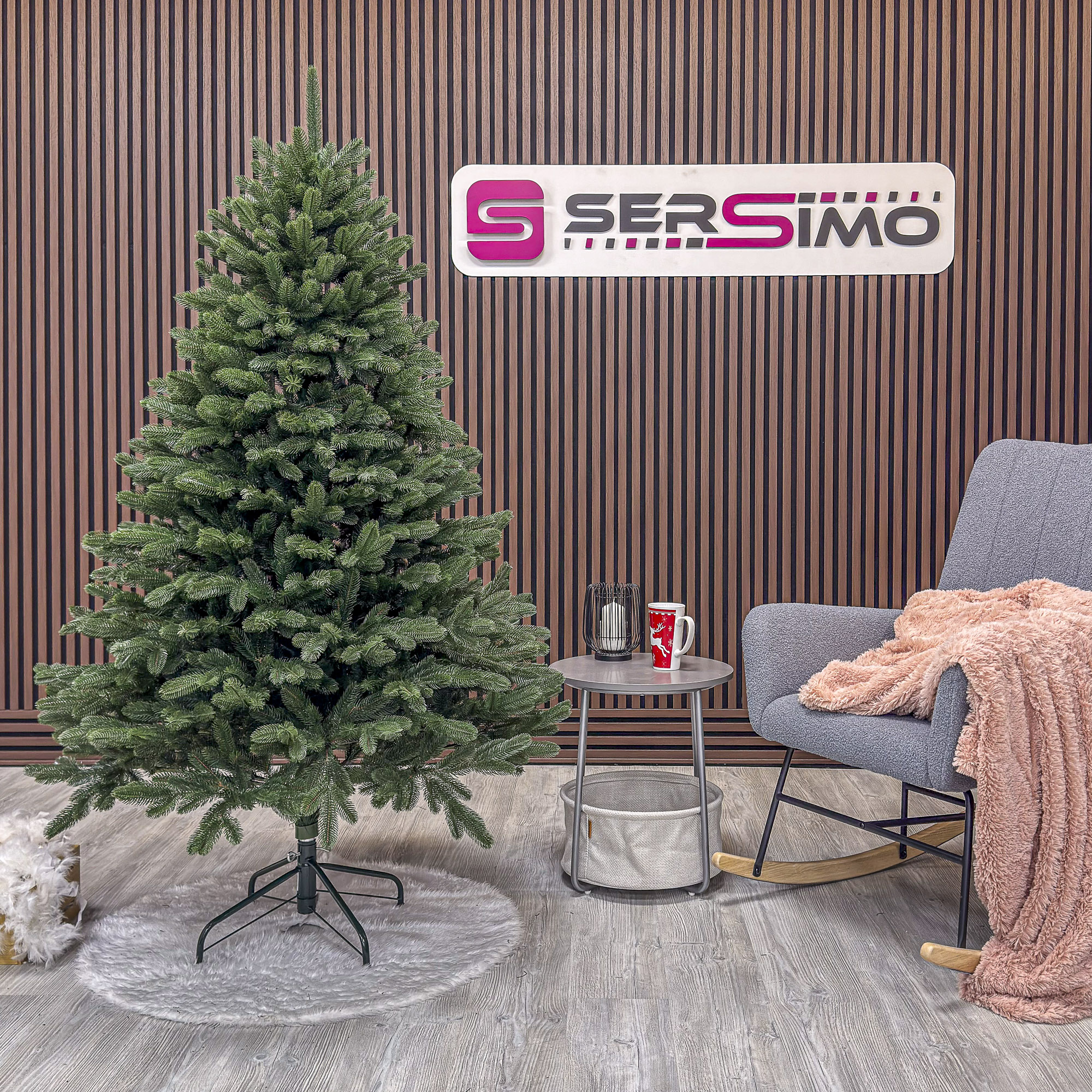 Brad artificial Christmas Deluxe by Sersimo, Laponia Select, integral 3D, 180cm - imagine 6