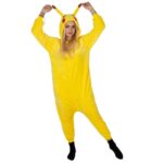 Pijama tip salopeta pentru adulti, model Pikachu, marime L