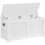 VASAGLE Banca cu spatiu de depozitare, pentru hol sau dormitor, din MDF, 40x100x46cm, alb