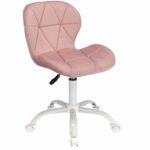 (DL) Scaun de birou ergonomic, tapitat cu catifea, 100kg, roz