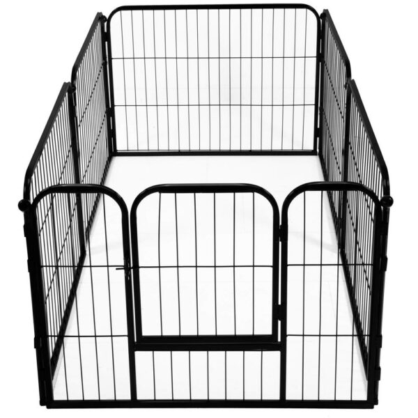 Tarc pentru animale de companie, din fier, forma configurabila, cu usa de acces, 3XL, 165x80x60cm, negru - imagine 17