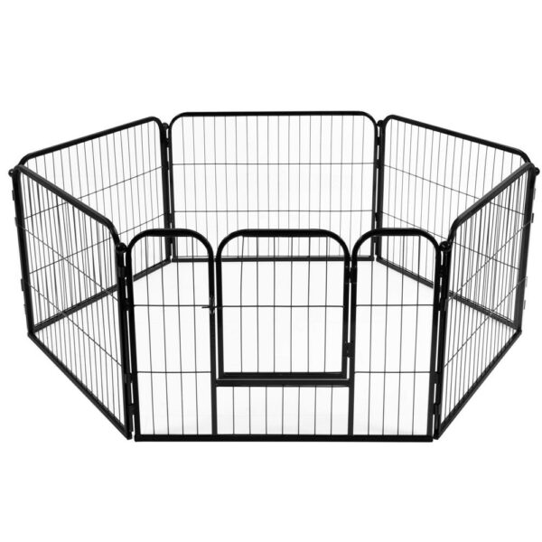 Tarc pentru animale de companie, din fier, forma configurabila, cu usa de acces, 3XL, 165x80x60cm, negru - imagine 18