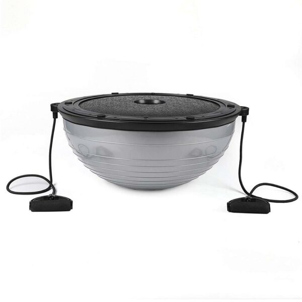 Minge fitness pentru echilibru, cu extensoare si pompa inclusa, 200kg, 57x25cm, gri - imagine 2