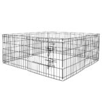 Tarc pentru animale de companie, din fier, forma configurabila, cu usa de acces, 3XL, 155x155x61cm, negru