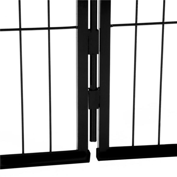 Tarc pentru animale de companie, din fier, forma configurabila, cu usa de acces, 3XL, 165x80x60cm, negru - imagine 9