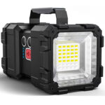(R) Lanterna multifunctionala, reincarcabila, power bank, 800lm, 7 moduri de luminare la 2 capete, negru