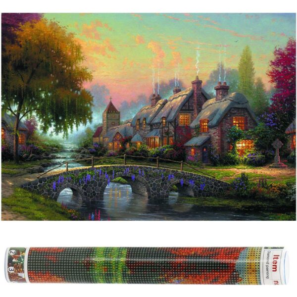 Set de broderie cu diamante 5D, 30x40cm, model Pod de piatra - imagine 19