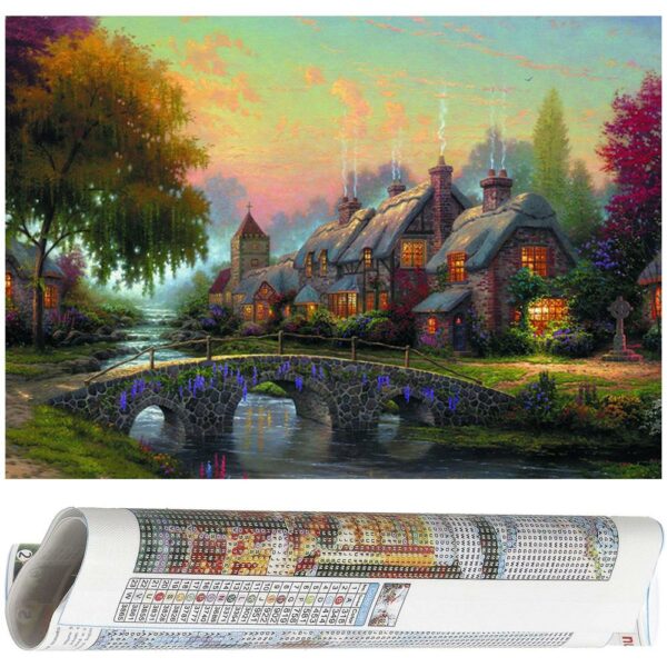 Set de broderie cu diamante 5D, 30x40cm, model Pod de piatra - imagine 20