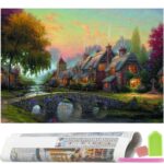 Set de broderie cu diamante 5D, 30x40cm, model Pod de piatra