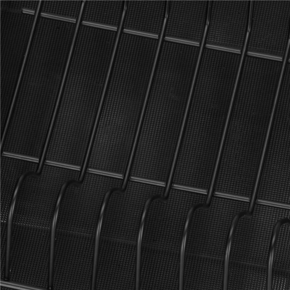 Uscator de vase metalic cu tava detasabila si suport tacamuri, 38x24x13 cm, negru - imagine 13