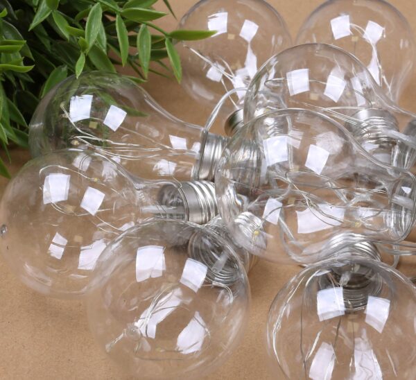 Ghirlanda luminoasa, LED, model Moza, 10 becuri, 380cm, incarcare solara, lumina alb cald - imagine 5