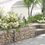 SONGMICS Cos de gabioane pentru pietre, otel galvanizat, 100x30x30cm, argintiu