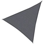 Copertina prelata de soare, triunghiulara, cu protectie UV, 3x3x3m, gri inchis