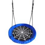 Leagan tip cuib Spider, 100cm, inaltime reglabila, 150 kg, Albastru Negru