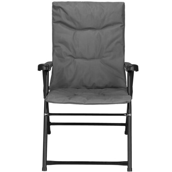 Scaun pliabil pentru terasa sau camping, sezut si spatar cu burete, maxim 120kg, gri - imagine 11