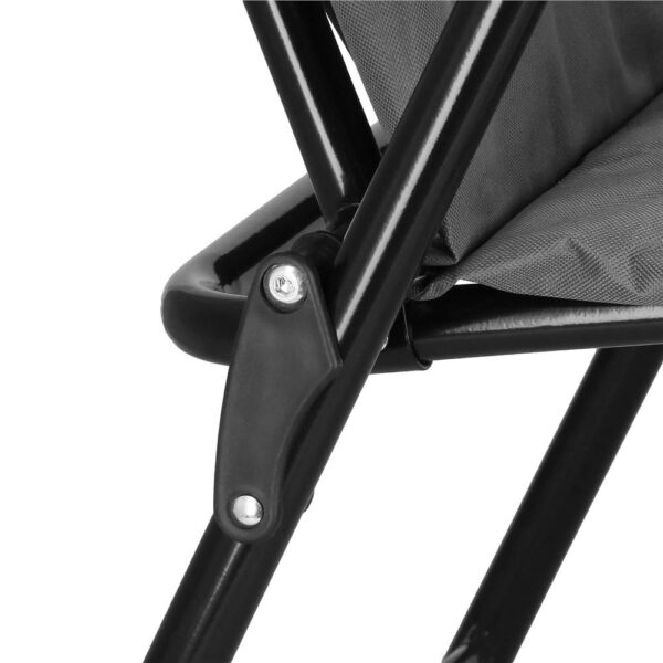 Scaun pliabil pentru terasa sau camping, sezut si spatar cu burete, maxim 120kg, gri - imagine 5