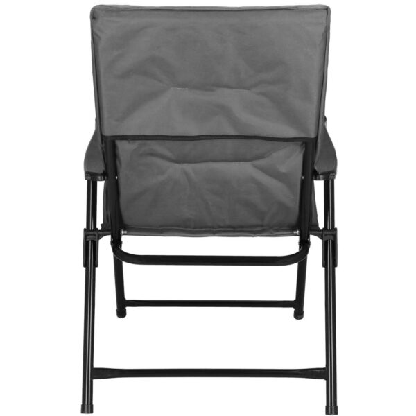 Scaun pliabil pentru terasa sau camping, sezut si spatar cu burete, maxim 120kg, gri - imagine 9