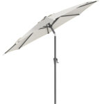 SONGMICS Umbrela de gradina, cu manivela pentru deschidere, sistem inclinare, 300cm, bej