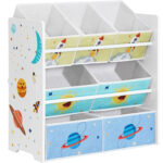 RESIGILAT: SONGMICS Raft de depozitare jucarii, 7 cutii detasabile din tesatura, 63x30x60cm, alb