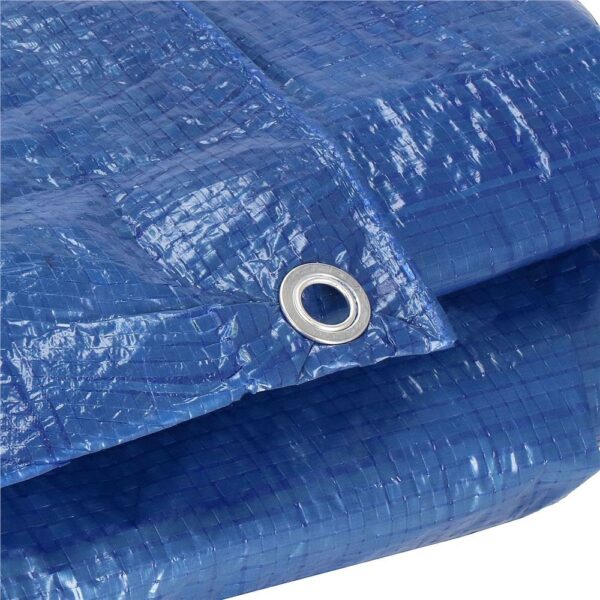 Prelata din polietilena impermeabila laminata, 60g/m2, 8x10m, albastra - imagine 12