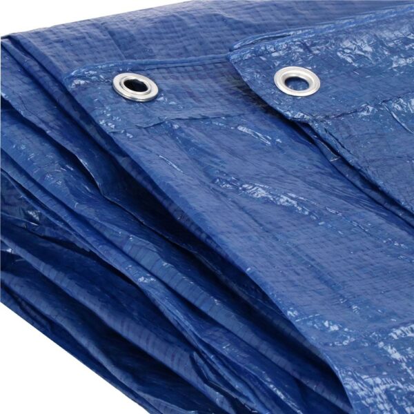 Prelata din polietilena impermeabila laminata, 60g/m2, 8x10m, albastra - imagine 13