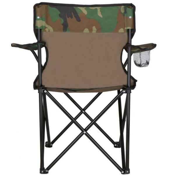 Scaun pliabil camping sau pescuit, suport pahar, 80x40x45cm, camuflaj - imagine 13