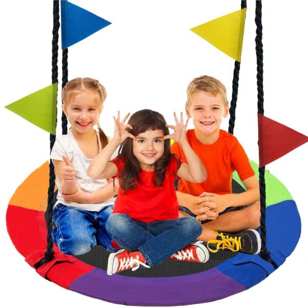 Leagan tip cuib 100cm, inaltime reglabila, 150 kg, Multicolor - imagine 21