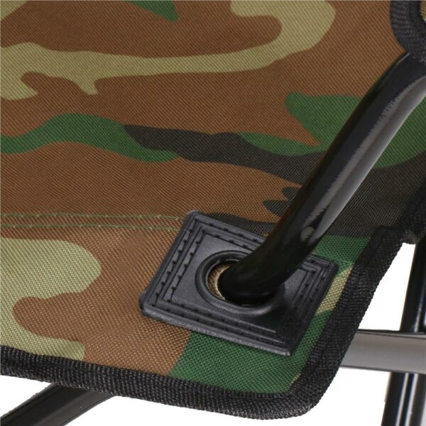Scaun pliabil camping sau pescuit, suport pahar, 80x40x45cm, camuflaj - imagine 8