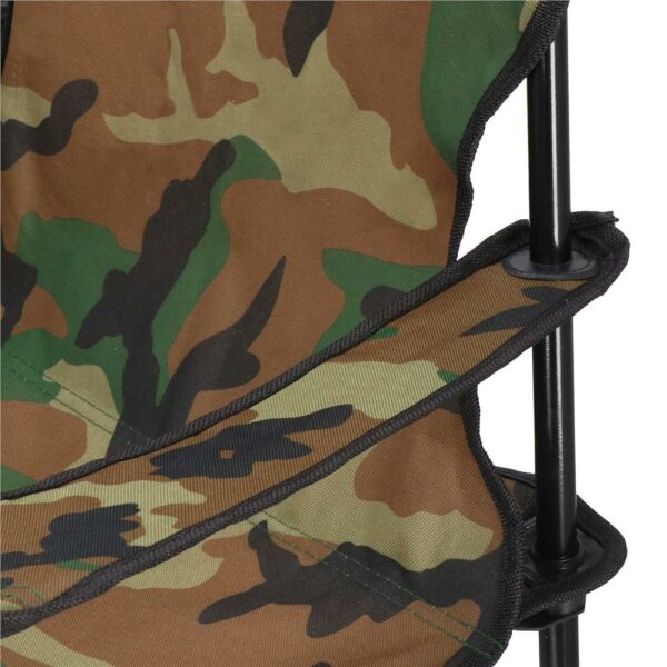 Scaun pliabil camping sau pescuit, suport pahar, 80x40x45cm, camuflaj - imagine 9
