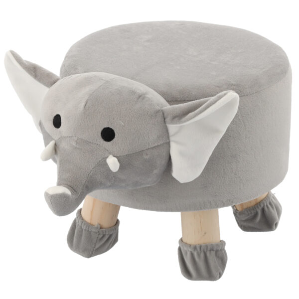 Taburet pentru copii, 28x25cm, maxim 50kg, model elefant