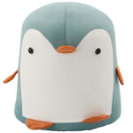 Taburet pentru copii, 28x25cm, maxim 50kg, model pinguin albastru