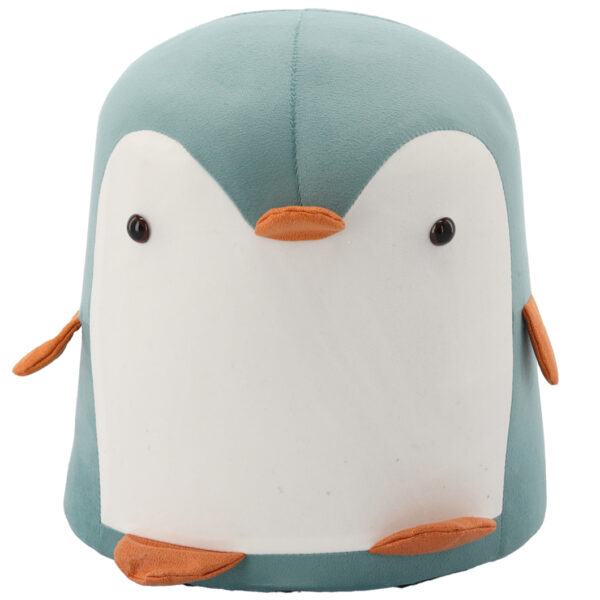 Taburet pentru copii, 28x25cm, maxim 50kg, model pinguin albastru