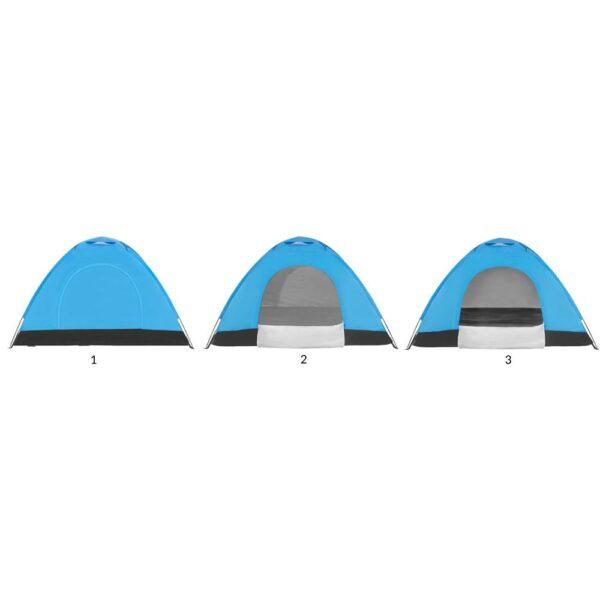 Cort plaja sau camping, impemeabil, cu protectie UV, 2 locuri, 200x150x110cm, albastru - imagine 10