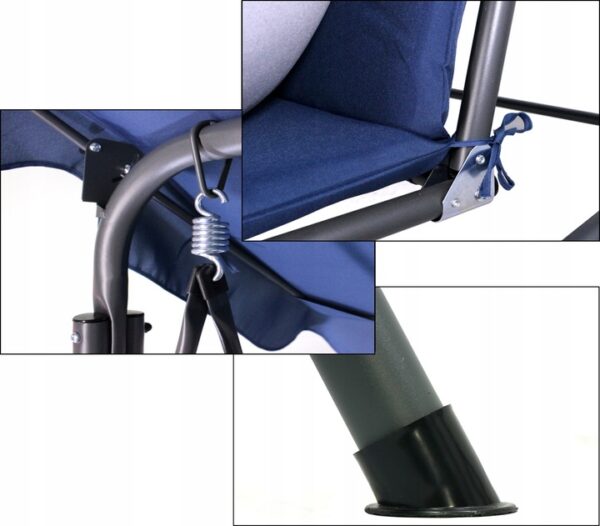 Leagan balansoar gradina Sersimo Alghero, 3 locuri, 220kg, albastru - imagine 5