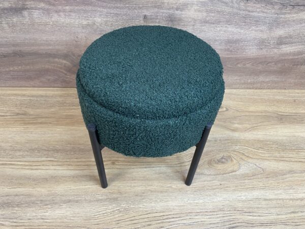 Taburet pentru copii, rotund, spatiu depozitare, 31x28cm, maxim 50kg, verde - imagine 4